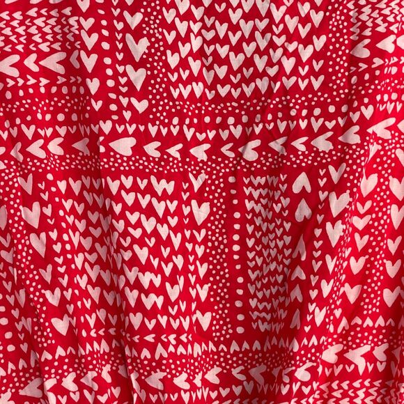 NWT Victoria’s Secret Heart Print Swim Cover Up Wrap, One Size – Red and White - Picture 4 of 7
